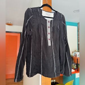 Ace & Jig long sleeve Black and Gray Women's Top